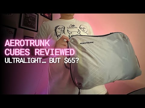 Aerotrunk Ultralight Compression Packing Cubes - Lightweight Travel Organizers for Suitcases and Luggage (6-Pack, Black) video review thumbnail