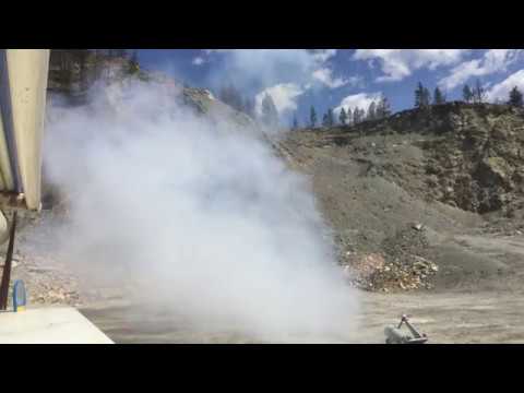 CANNON, BOWLING BALL!  HILLBILLY #1 SHOOTS A BOWLING BALL INTO THE RIDGE AT THE GRAVEL PIT!