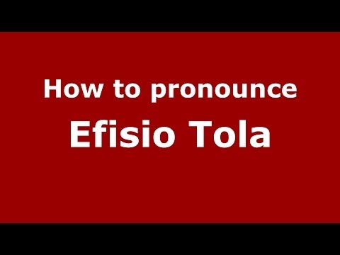 How to pronounce Efisio Tola (Italian/Italy) - PronounceNames.com