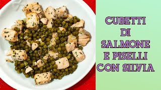 FRIGGITRICE AD ARIA - CUBETTI DI SALMONE E PISELLI