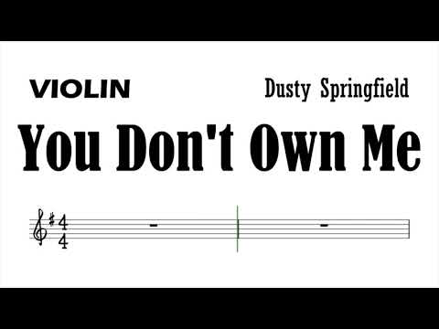 You Don't Own Me Violin Sheet Music Backing Track Play Along Partitura