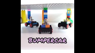 【Legobricks:Bumpercar】Popular rides at amusement parks.遊園地で人気の乗り物ダッゼムカー。天井から電気をとって走るよ。車体がバンパー！