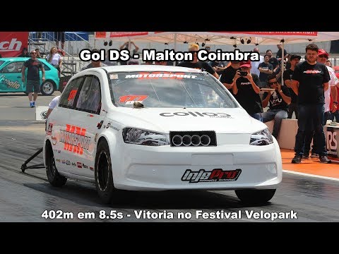 Gol aspirado das galáxias - 8.5s em 402 metros!!! Muito nitrometano.