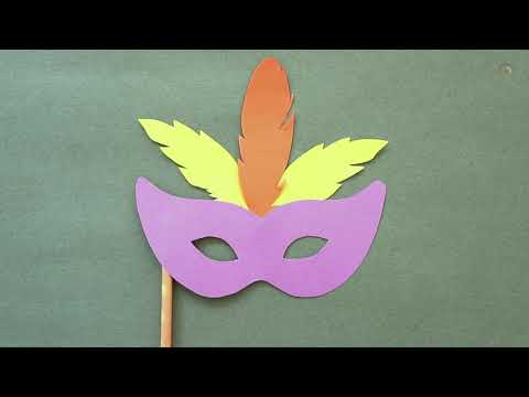 Comment faire un MASQUE en papier, bon Carnaval! Как сделать карнавальную маску просто и быстро