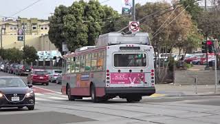 Trolleybuses (TracklessTrolleys) in San Francisco 2018