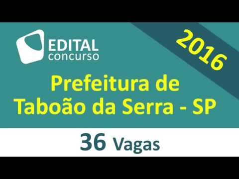 Edital Concurso Prefeitura de Taboão da Serra SP 2016 - São Paulo