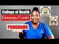 Health Programs At The Colleges Of Health Kintampo Yamfo