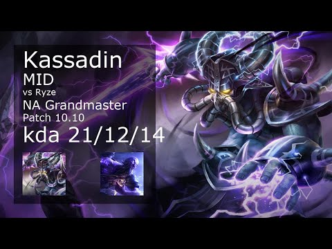 Kassadin Mid vs Ryze - NA Grandmaster 21/12/14 Patch 10.10 Gameplay