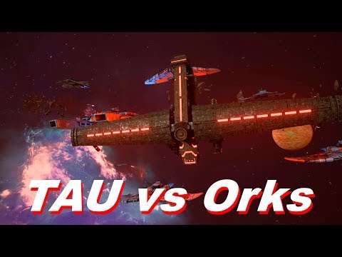 TAU vs Orks! Rank 49, Heroic Difficulty, 1500 Points - Battlefleet Gothic Armada