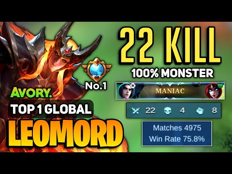 MONSTER LEOMORD! Aggressive Gameplay [ Top 1 Global Leomord Best Build ] Avory - Mobile Legends