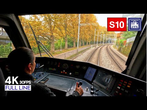 🇨🇭 Cab Ride S-Bahn Zürich (S10) Driver's POV  | Zürich Hauptbahnhof - Uetliberg [4K]