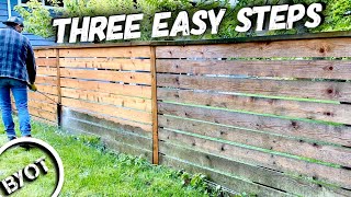 Revive Your Fence In 3 Easy Steps For CHEAP
