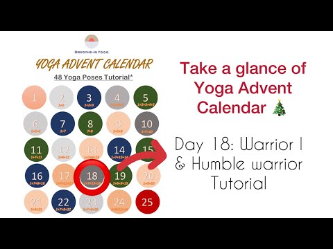Do Yoga Advent calendar this year! | Warrior I and Humble warrior | Yoga tutorial