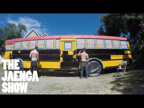 Making a schoolbus into a party bus! // The Jaenga Show Ep. 3