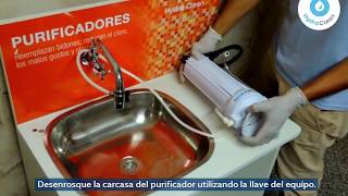 Cómo cambiar el cartucho (refil) del Purificador Eco Single