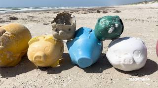 Over 60 Piggy Banks Found on Texas Beach