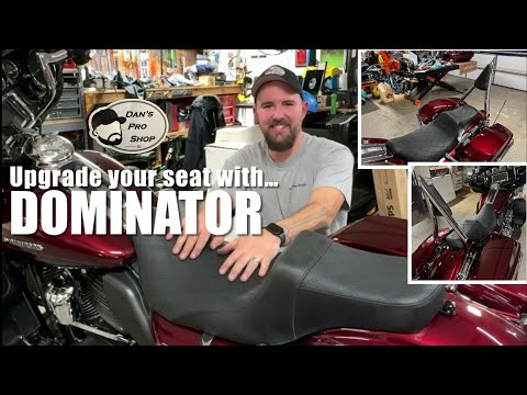 Harley seat and sissy bar upgrade for touring bikes by DOMINATOR!
