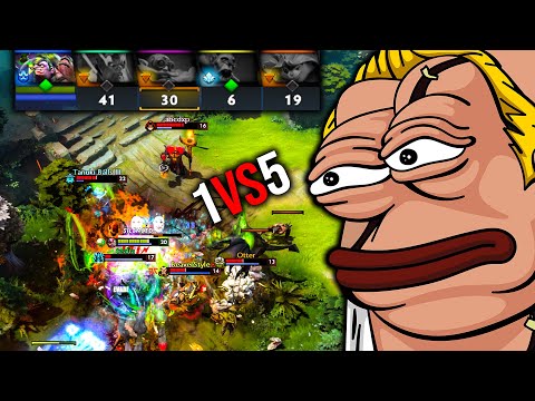 WHEN PUDGE ENTERS BEAST MODE!!! OMG 25KILLS - REAL 1VS5 | Pudge Official