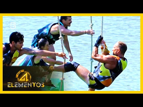 Equipo de Agua defiende su elemento frente a Fuego | Reto 4 Elementos la liga extrema | El 5