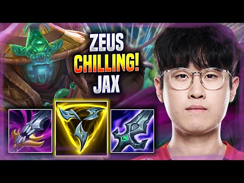 ZEUS CHILLING WITH JAX! - T1 Zeus Plays Jax TOP vs Kled! | Season 2022