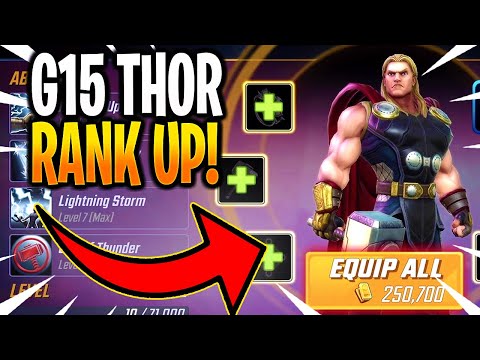 *NEW* G15 THOR RANK UP & GAMEPLAY! - MARVEL Strike Force - MSF