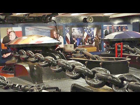 GIANT Anchor Chain On Aircraft Carrier: USS George H. W. Bush (CVN 77) Sea and Anchor Evolution