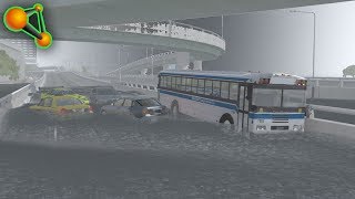 Hurricane Irma Simulation in BeamNG Drive (Hurricane, Strong Wind, Disaster, flooding)