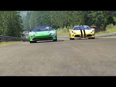 Ferrari F8 Tributo vs McLaren 720S a t Nordshcleife