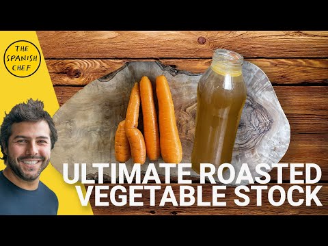 The ultimate vegetable stock | Caldo oscuro de verduras