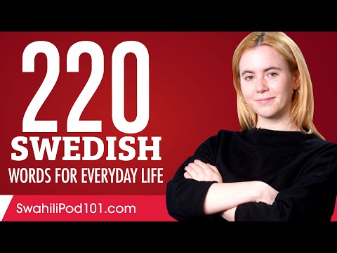 220 Swedish Words for Everyday Life - Basic Vocabulary #11