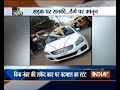 Man brandishes wepaon as drives through Allahabad road