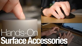 Three great Surface accessories: Arc Touch Mouse, Ergonomic Keyboard, 