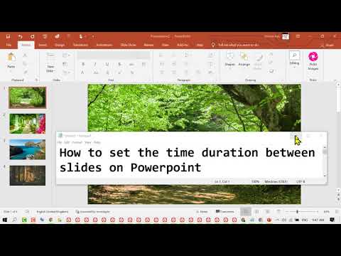 How to set the time duration between slides on PowerPoint