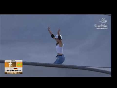 Lilly Stoephasius final run at the Skateboarding WST Rome Park World Championships