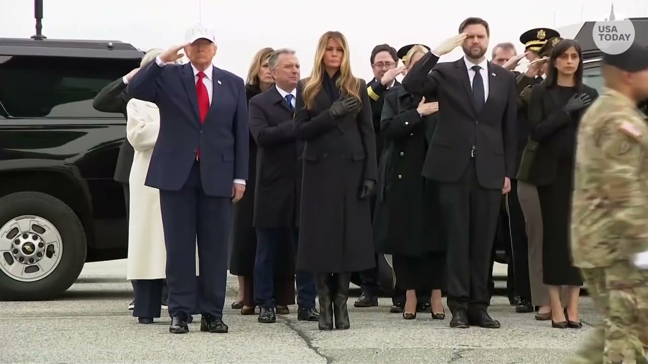 President Trump attends dignified transfer of Americans killed in Iran war