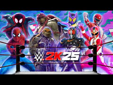 Spider-Man & Miles Morales vs. TMNT vs. Kamen Rider vs. Power Rangers | Tag Team Match - WWE 2K25