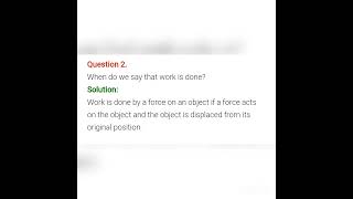 Class 9 CBSE | Work and Energy | Solutions