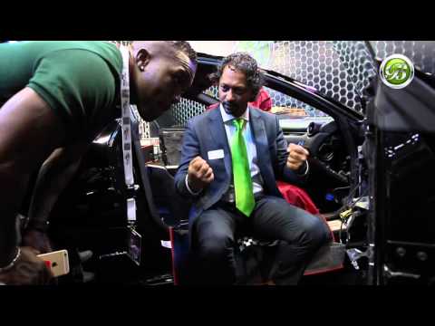 Royston Drenthe from Baniyas SC visit Brian Custom Audio