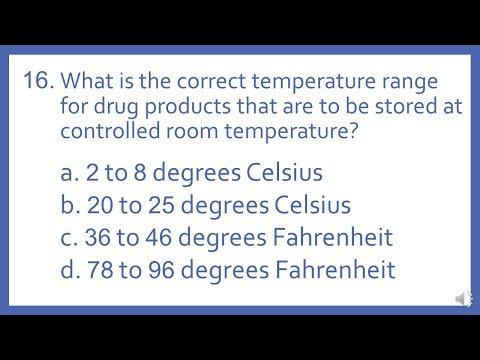 PTCB PTCE Practice Test Question 16 - Controlled Room Temperature Range  (Pharmacy Tech Test Prep)