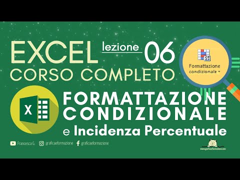 EXCEL CORSO COMPLETO | LA FORMATTAZIONE CONDIZIONALE | 06