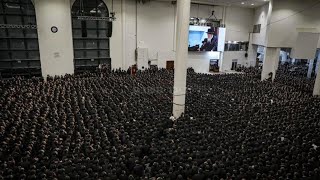 Thousands at Gerer Rebbe Chanukah Menorah Lighting 2022 | הדלקת נר חנוכה של כ"ק האדמו"ר מגור - תשפ"ג
