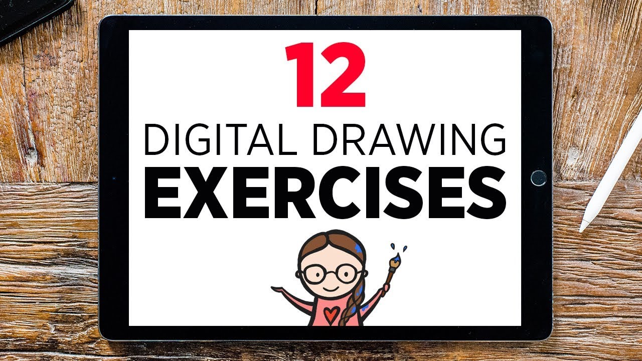 12 x DIGITAL DRAWING exercise | Get better at digital drawing - YouTube