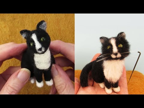 Needle Felting a Small Realistic Cat Tutorial - Part 1 Shaping