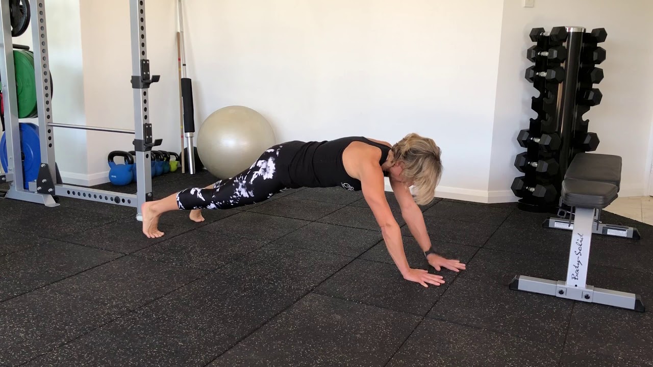 Plank hand walk outs