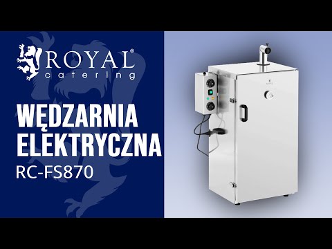 Video - Wędzarnia elektryczna - 105 l - Royal Catering - 4 ruszty