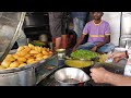 ALOO PURI WITH BESAN CHUTNEY SURAT MORNING BREAKFAST INDIAN STREET FOOD