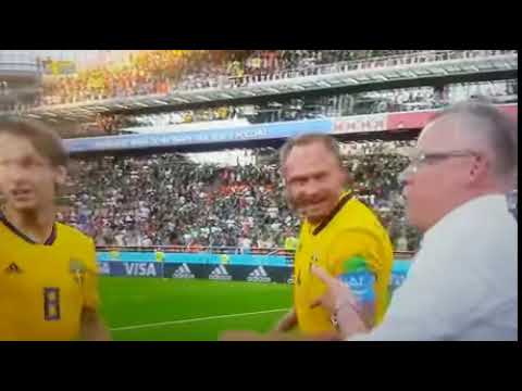 Swedish captain asking how Germany's game went
