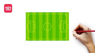 How to Draw a Soccer field | Easy Step-by-Step Drawing Tutorial