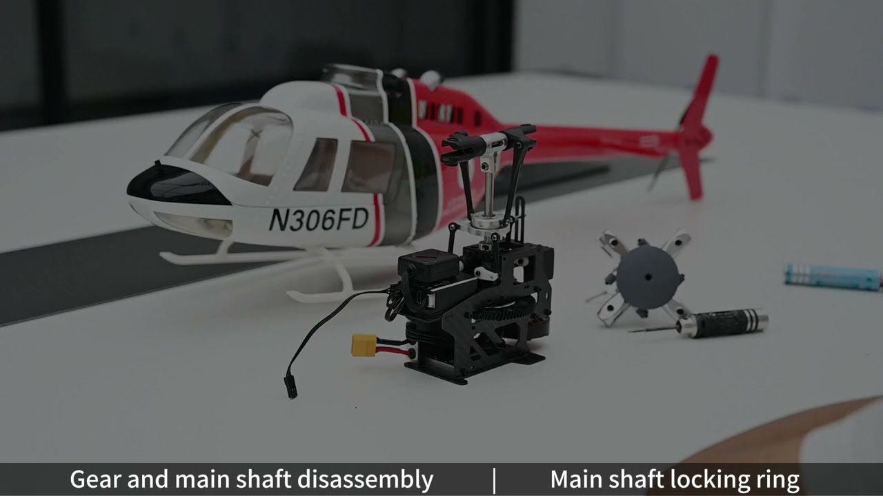 FLYWING SCALE Helicopter Main Shaft and Gear Replacement