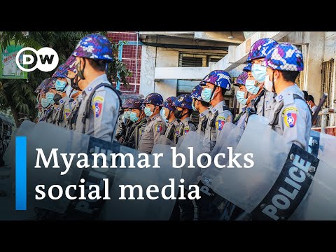 緬甸軍方封殺Facebook，反對政變的呼聲越來越高｜DW新聞 (Myanmar military blocks Facebook as resistance to coup grows | DW News)